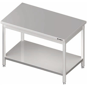 Stůl nerezový centrální s policí 1500x700x800 mm |  STALGAST, 980107150