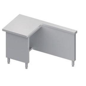Stůl  pod pokladnu vnější - levý, vrchní deska z nerezové oceli, 1400x735x880 mm | STALGAST, ST 248