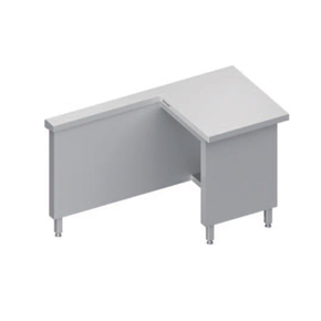 Stůl pod pokladnu vnější - pravý, vrchní deska z nerezové oceli, 1400x735x880 mm | STALGAST, ST 249