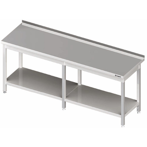 Stół przyścienny z półką, wzmocniony 2100x600x850 mm | STALGAST, 980056210