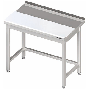 Stůl nerezový přístěnný s deskou z polyetylénu 1000x600x850 mm |  STALGAST, 980586100