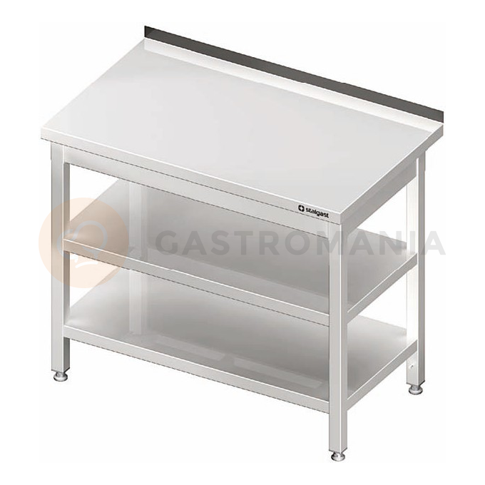 Stůl nerezový přístěnný s dvěma policemi 700x700x850 mm |  STALGAST, 980067070