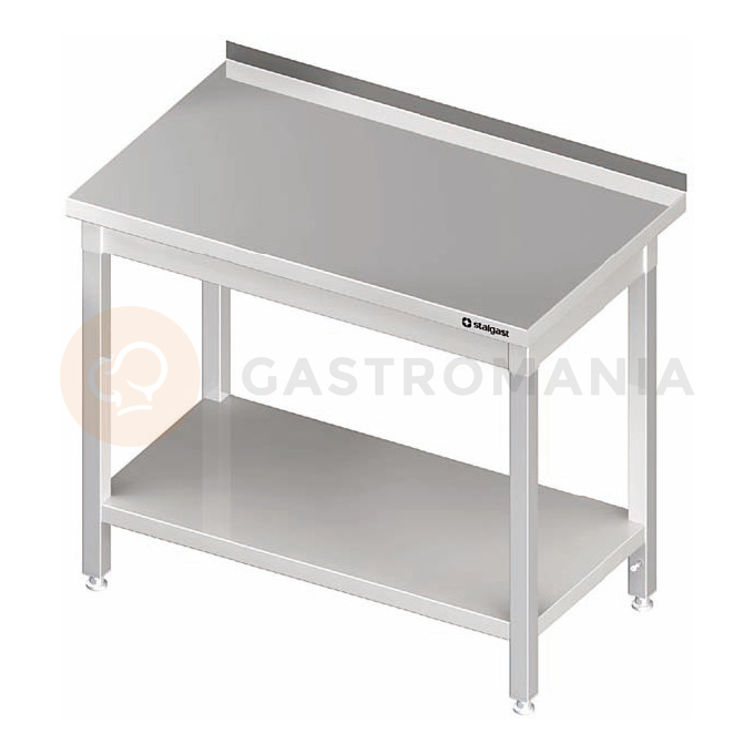 Stůl nerezový přístěnný s policí 1200x600x850 mm | STALGAST, 980046120