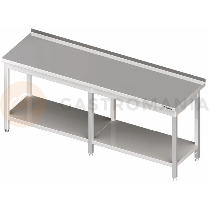 Stůl nerezový přístěnný s policí 2300x600x850 mm |  STALGAST, 980056230