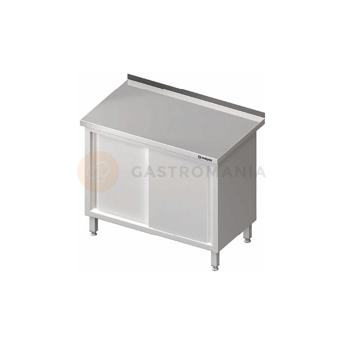 Stůl nerezový přístěnný s posuvnými dveřmi 1000x600x850 mm |  STALGAST, 980186100
