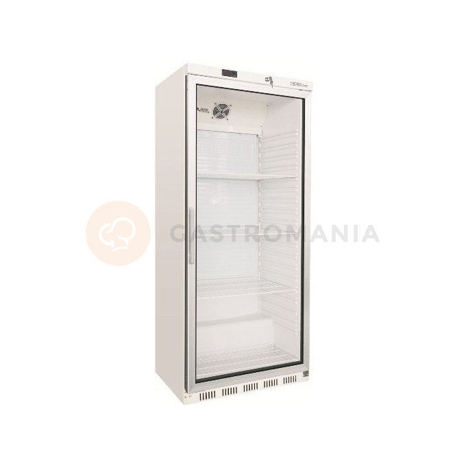 Chladící skříň s prosklenými dveřmi, bílá 570 l, od 0 do +10°C, 780x725x1895 mm | TEFCOLD, UR 600 G