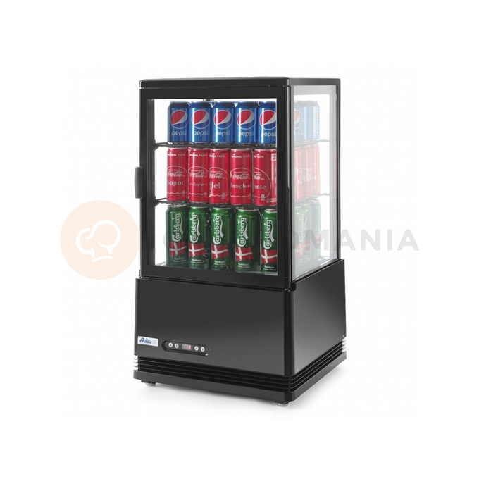 Witryna chłodnicza czarna 58 l | ARKTIC, 233627