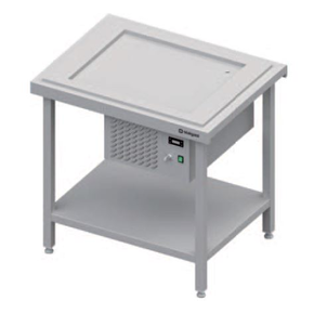 Centrální stůl s chladící deskou, 2xGN 1/1, vrchní deska z nerezové oceli | STALGAST, ST 110