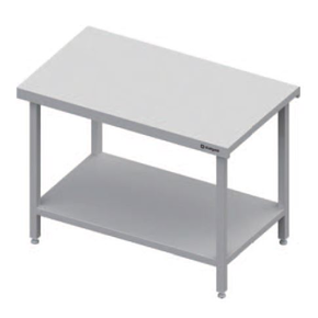 Centrální stůl s policí, vrchní deska z nerezové oceli, 1000x735x880 mm | STALGAST, ST 127