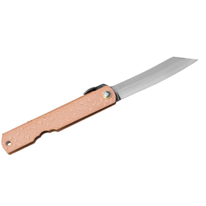 Kapesní nůž, 80 mm, růžový | HIGONOKAMI, Aogami Mizushibuki