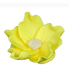 Květ divoké růže malý z cukru 8 cm, žlutá | MAGMART, K 014M