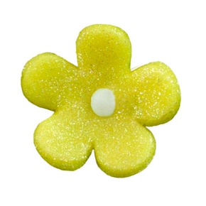 Květ mini z cukru 1,5 cm, žlutý, sada 100 ks. | MAGMART, K 062