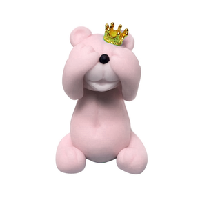 Medvídek s korunkou, cukrová figurka 6 cm, růžový | MAGMART, ZW-MK