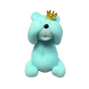 Medvídek s korunkou, cukrová figurka 6 cm, světle modrá | MAGMART, ZW-MK