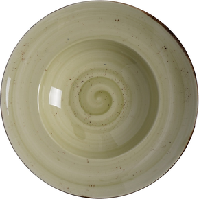 Talíř na těstoviny z porcelánu, Ø 27 cm, olivový | FINE DINE, Kolory Ziemi Olive