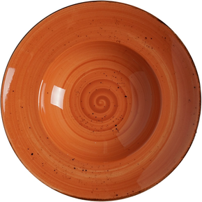 Talíř na těstoviny z porcelánu, Ø 27 cm, oranžový | FINE DINE, Kolory Ziemi Dahlia