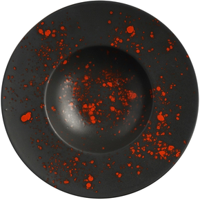Talíř na těstoviny z porcelánu, Ø 28 cm, černý | FINE DINE, Bloom