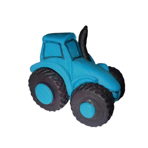 Traktor,  cukrová figurka 6 cm, modrý | MAGMART, TK01