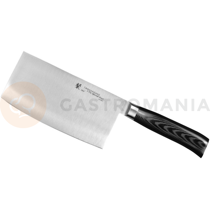 Čínský nůž- sekáček, 18 cm | TAMAHAGANE, SAN Black