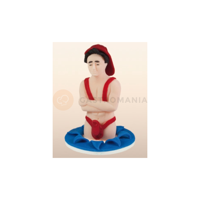 Hasič, cukrová figurka, 9 cm, červený | MAGMART, FS11