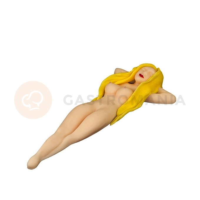 Kobieta blondynka leżąca na plecach, figurka z cukru, 18 cm, biały | MAGMART, 18KP B BL