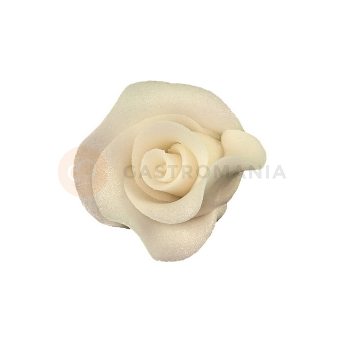 Květ růže střední z cukru 3 cm, ecru | MAGMART, RS 02