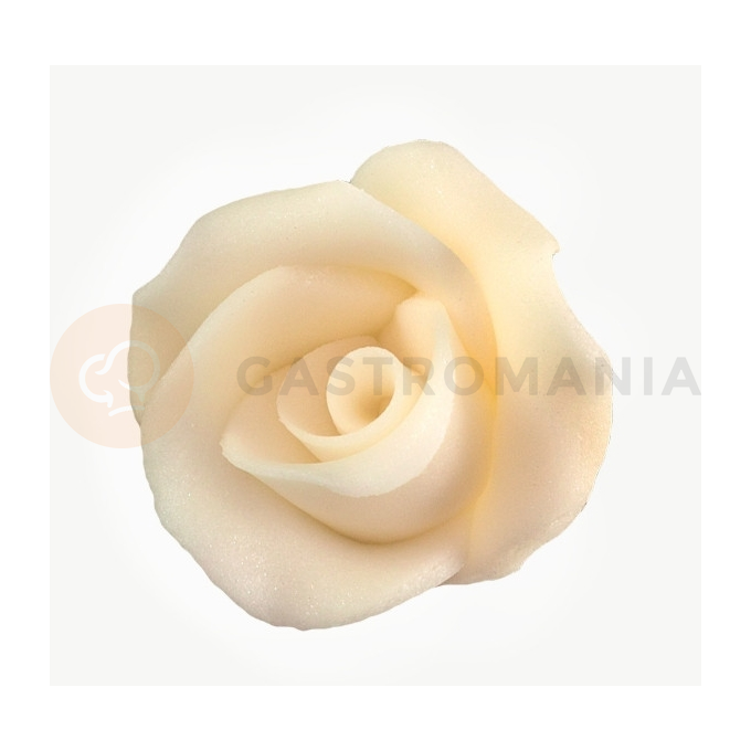 Květ růže velká z cukru 4 cm, ecru | MAGMART, R 01