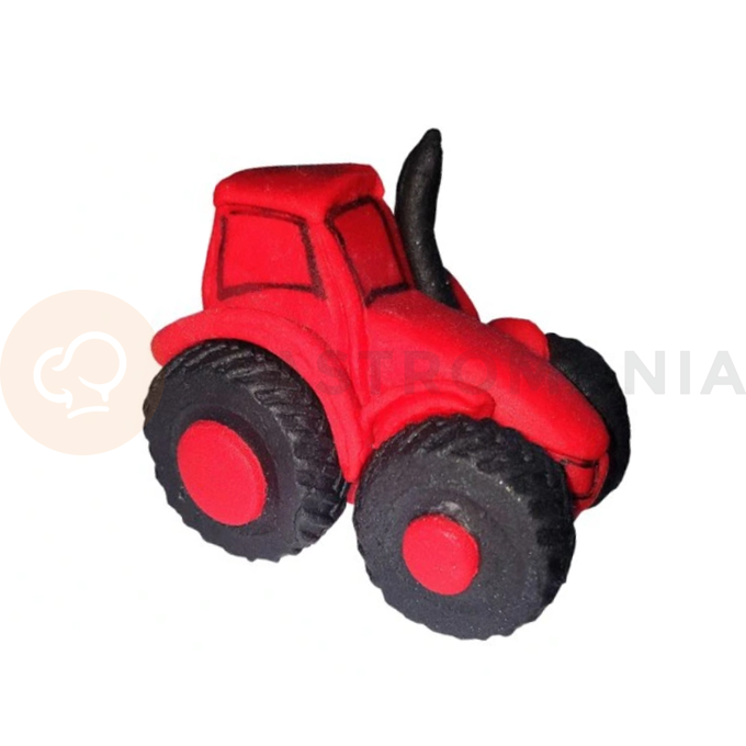 Traktor,  cukrová figurka 6 cm, červený | MAGMART, TK01