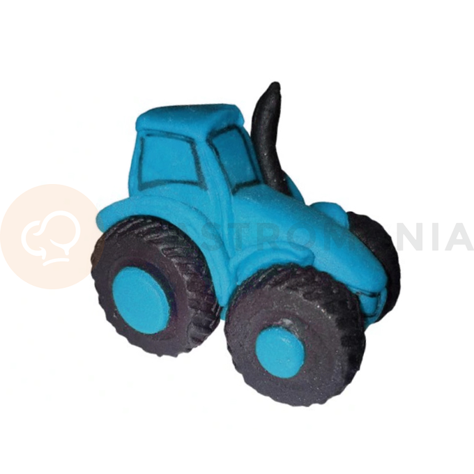 Traktor,  cukrová figurka 6 cm, modrý | MAGMART, TK01