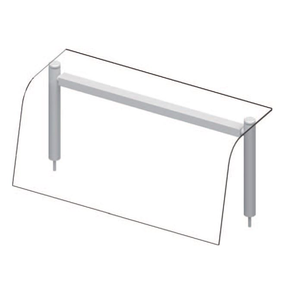 Nástavec nad stoly s ochranným sklem, 1122x455x450 mm | STALGAST, ST 268