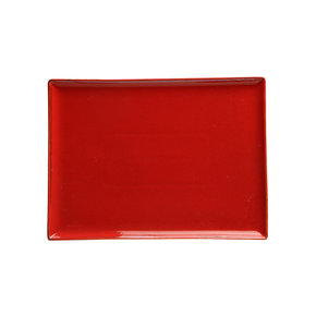 Obdelníkový tác z porcelánu, 18x13 cm, červený | PORLAND, Seasons Magma