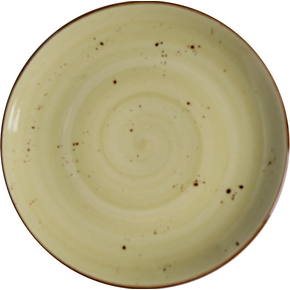 Plytký talíř z porcelánu, Ø 19 cm, olivový | FINE DINE, Kolory Ziemi Olive