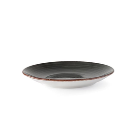 Plytký talíř z porcelánu, Ø 21 cm, černý | FINE DINE, Kolory Ziemi Onyx