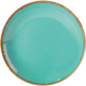 Plytký talíř z porcelánu, Ø 24 cm, tyrkysový | PORLAND, Seasons Laguna