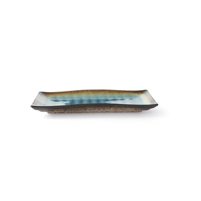 Servírovací talíř z kameniny, 27,2x15 cm, modrá | FINE DINE, Lazur
