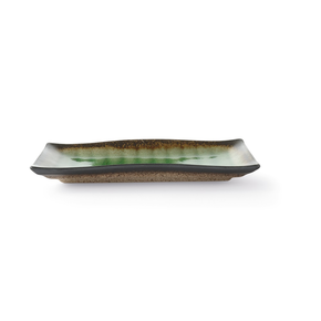 Servírovací talíř z kameniny, 27,2x15 cm, zelený | FINE DINE, Beryl