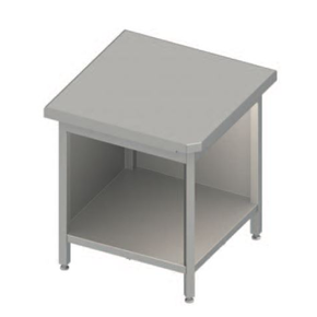 Rohový stůl 90°, vrchni deska z nerezové oceli, 785x785x850 mm | STALGAST, ST 266