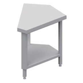 Rohový, vnější stůl 45°, vrchní deska z nerezové oceli | STALGAST, ST 130