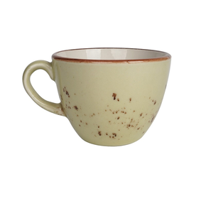 Šálek na cappuccino z porcelánu, 0,285 l, olivový | FINE DINE, Kolory Ziemi Olive