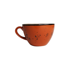 Šálek na cappuccino z porcelánu, 0,285 l, oranžový | FINE DINE, Kolory Ziemi Dahlia