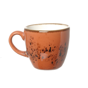 Šálek na espresso z porcelánu, 0,075 l, oranžový | FINE DINE, Kolory Ziemi Dahlia