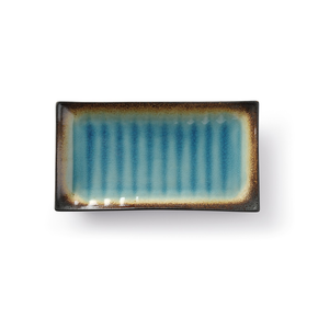 Servírovací talíř z kameniny, 27,2x15 cm, modrá | FINE DINE, Lazur