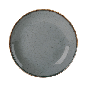 Talerz płytki z porcelany w ciemnoszarym kolorze o średnicy 28 cm | FINE DINE, Stone