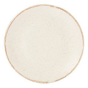 Talerz płytki z porcelany w kremowym kolorze o średnicy 30 cm | PORLAND, Seasons Sand