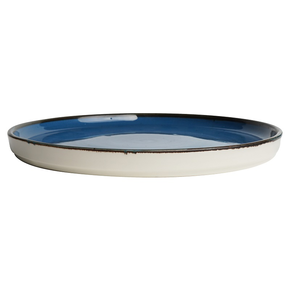 Talíř z porcelánu s vysokým okrajem, Ø 21 cm, modrý | FINE DINE, Kolory Ziemi Iris