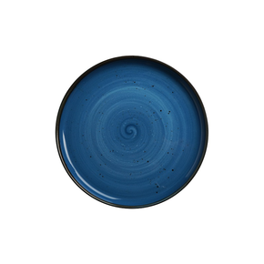 Talíř z porcelánu s vysokým okrajem, Ø 21 cm, modrý | FINE DINE, Kolory Ziemi Iris