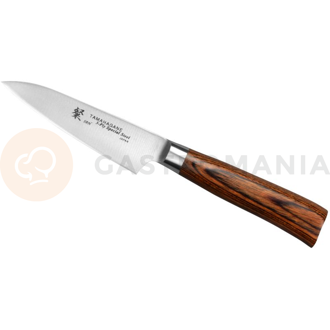 Loupací nůž, 9 cm | TAMAHAGANE, SAN Brown