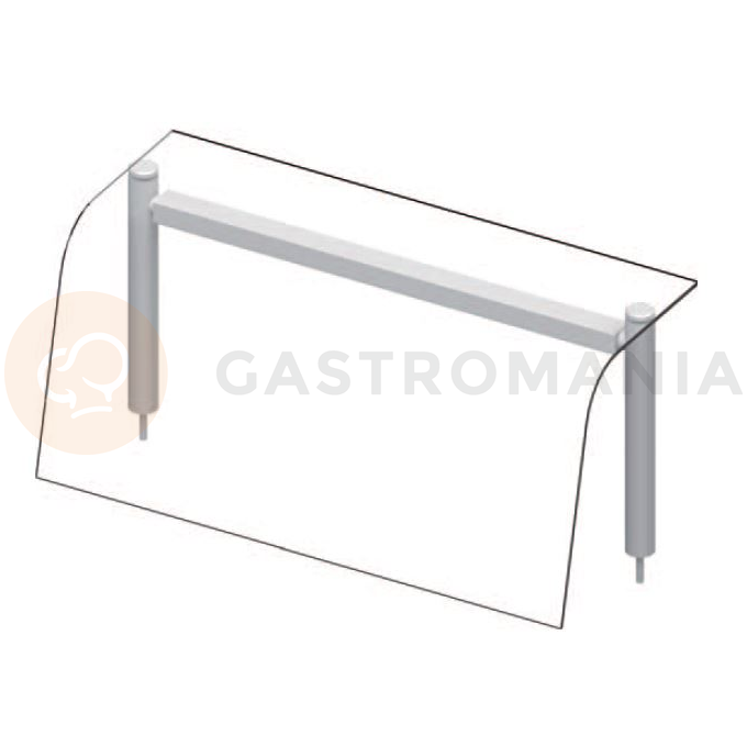 Nástavec nad stoly s ochranným sklem, 1122x455x450 mm | STALGAST, ST 268
