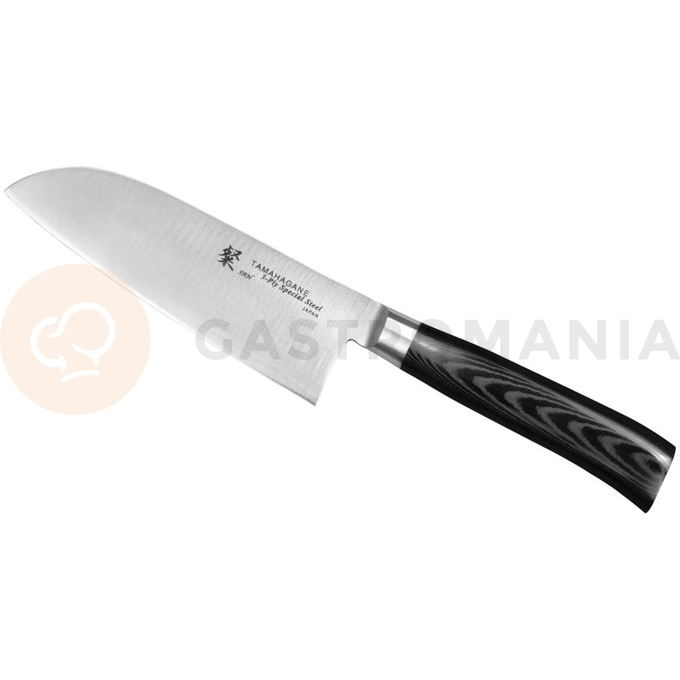 Nůž Santoku, 12 cm | TAMAHAGANE, SAN Black