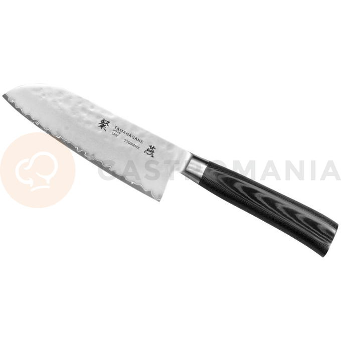 Nůž Santoku, 12 cm | TAMAHAGANE, Tsubame Black